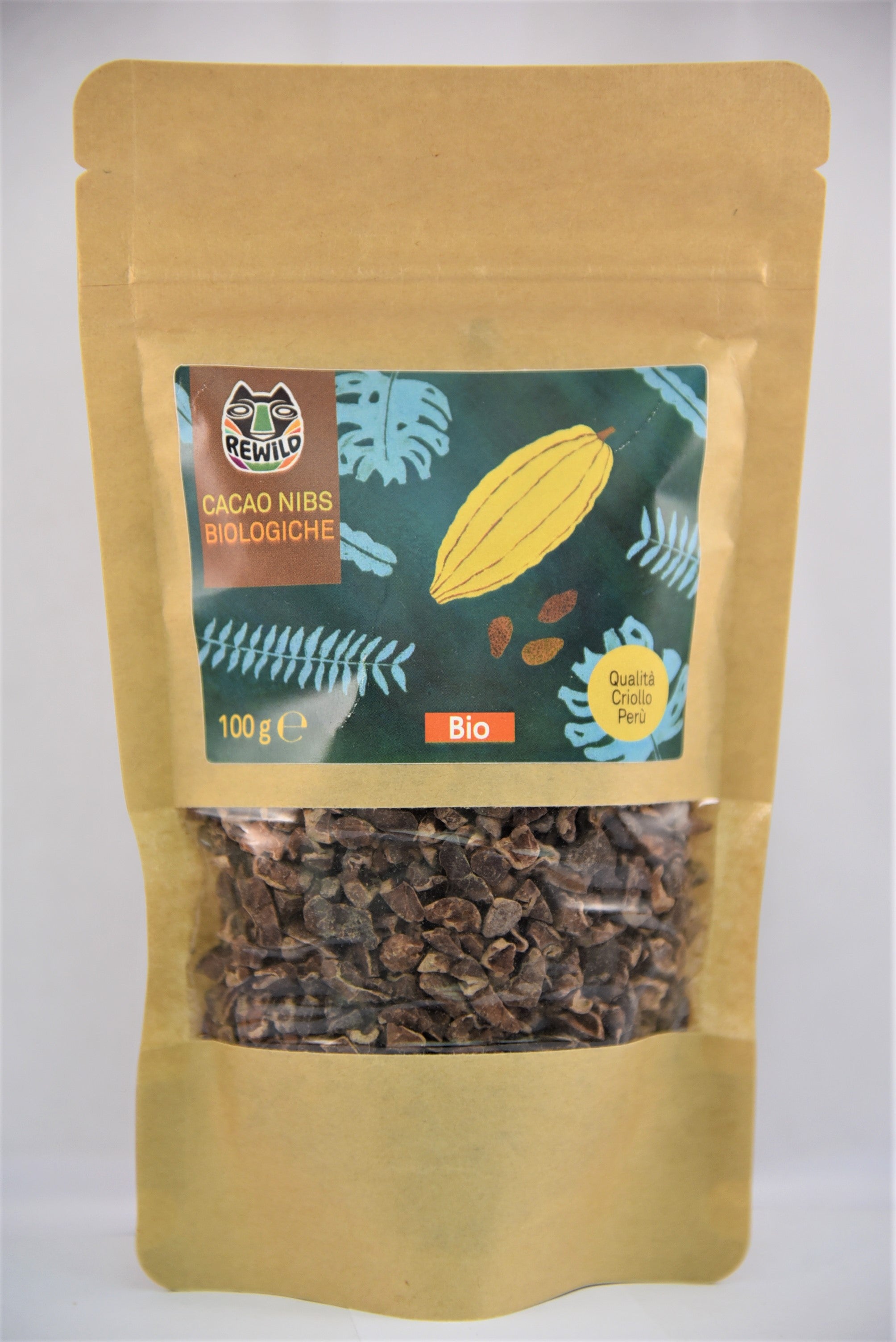 Cacao nibs 100gr bio rewild