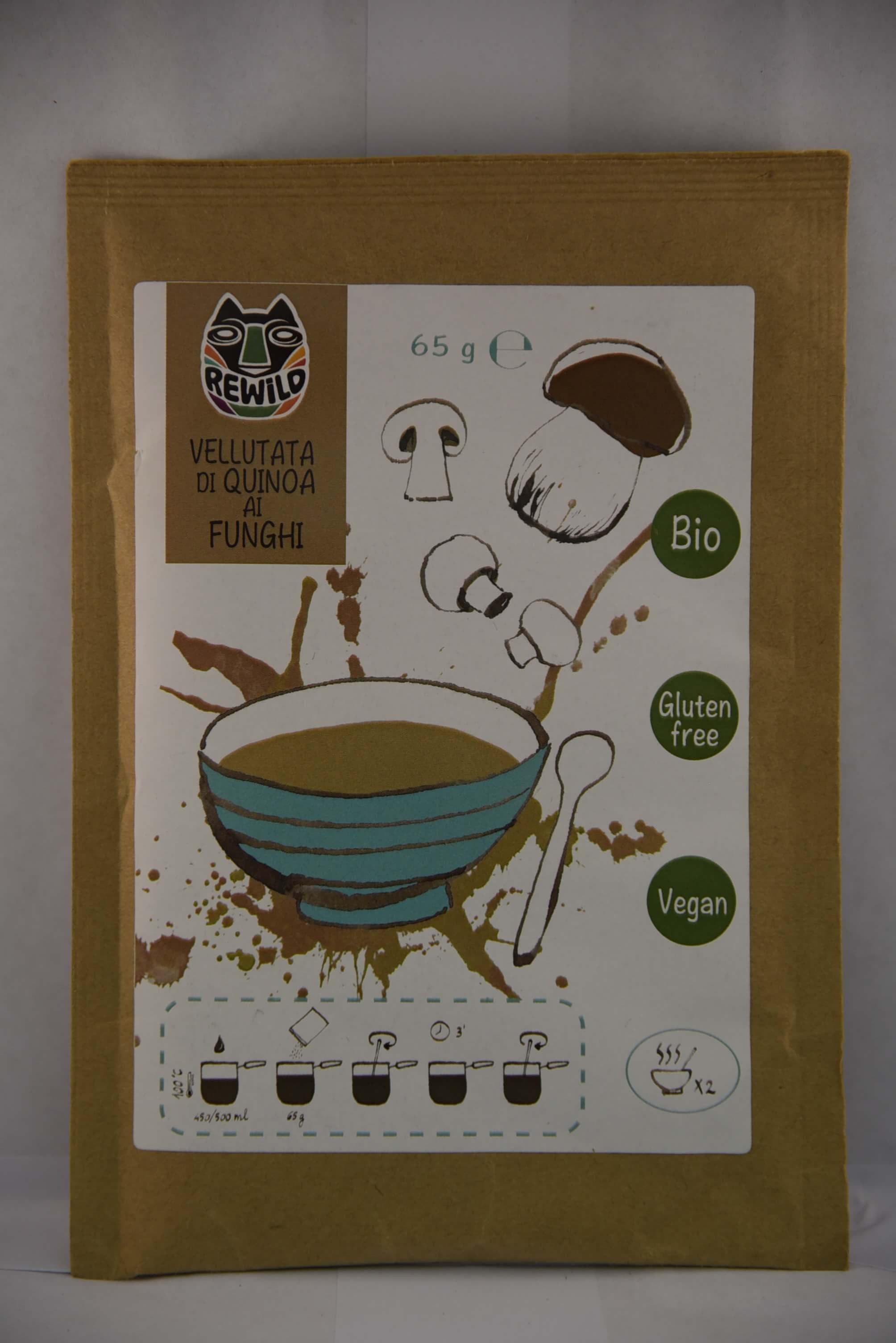 vellutata quinoa e funghi rewild
