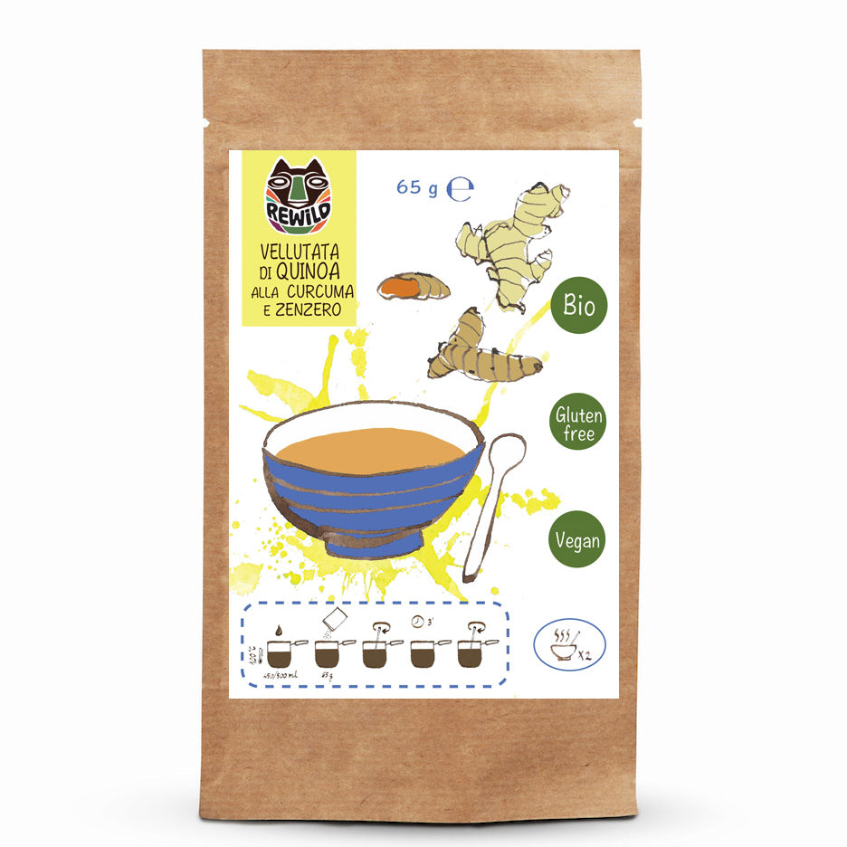 vellutata quinoa, zenzero e curcuma rewild