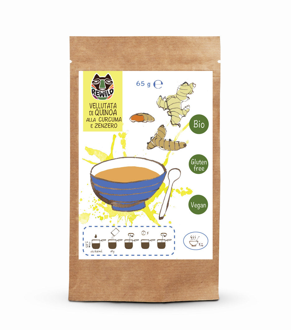 vellutata quinoa, zenzero e curcuma rewild
